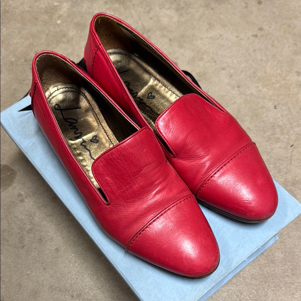 Lanvin Loafer in Calfskin Cherry Red 38